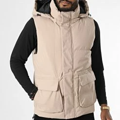 Budget 😍 Doudoune Capuche Sans Manches AB672C Beige de Frilivin 👏 -Promos Frilivin Magasin frilivin 337773 AB672C 5 20220916T155948 03