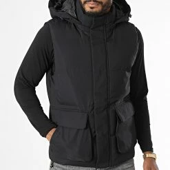 Meilleure vente 🛒 Doudoune Capuche Sans Manches AB672C Noir de Frilivin 🤩 -Promos Frilivin Magasin frilivin 337774 AB672C 1 20220916T160414 03