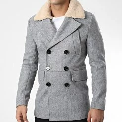 Remise 😉 Veste Col Mouton FSX2081B Gris Chiné de Frilivin 👏 -Promos Frilivin Magasin frilivin 337819 FSX2081B 4 20220921T155615 03