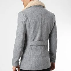 Remise 😉 Veste Col Mouton FSX2081B Gris Chiné de Frilivin 👏 -Promos Frilivin Magasin frilivin 337819 FSX2081B 4 20220921T155617 04