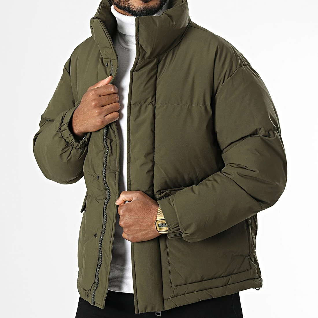 Meilleure affaire 💯 Doudoune AB6718 Vert Kaki de Frilivin 🎉 3 Meilleure affaire 💯 Doudoune AB6718 Vert Kaki de Frilivin 🎉