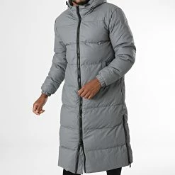 Coupon 💯 Doudoune Longue Capuche FD8171 Gris de Frilivin ✨