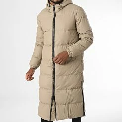 Remise 🧨 Doudoune Longue Capuche FD8171 Beige de Frilivin 🔥