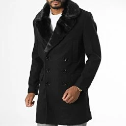 Budget 🧨 Manteau Col Fourrure FSX2085B Noir de Frilivin 👏 -Promos Frilivin Magasin frilivin 337872 FSX2085B 1 20220916T160151 03