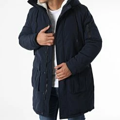 Sortie ⭐ Parka Capuche AB6710 Bleu Marine de Frilivin 🤩
