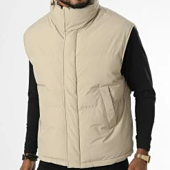 Sortie 🔥 Doudoune Sans Manches AB6692 Beige de Frilivin 👏