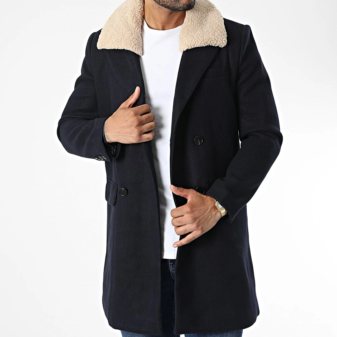 Nouveau 🎉 Manteau Col Mouton FSX2115B Noir de Frilivin 💯 3 Nouveau 🎉 Manteau Col Mouton FSX2115B Noir de Frilivin 💯