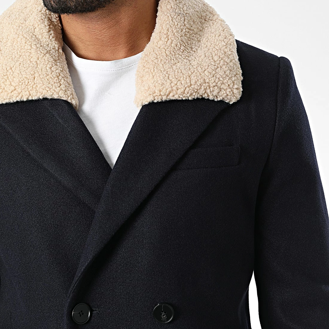 Nouveau 🎉 Manteau Col Mouton FSX2115B Noir de Frilivin 💯 4 Nouveau 🎉 Manteau Col Mouton FSX2115B Noir de Frilivin 💯 – Image 2