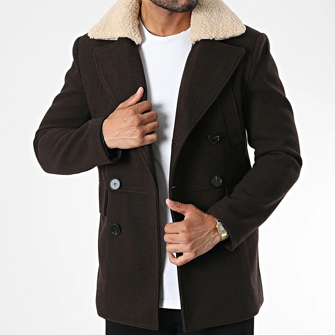 De gros 😉 Veste Col Mouton FSX2081B Marron de Frilivin 🤩 3 De gros 😉 Veste Col Mouton FSX2081B Marron de Frilivin 🤩