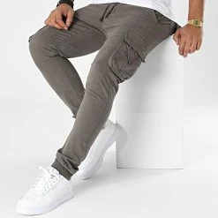 Tout neuf ❤️ Pantalon Cargo P2716 Gris de Frilivin 🎉 -Promos Frilivin Magasin frilivin 337957 P2716 STONE 20220929T152822 03