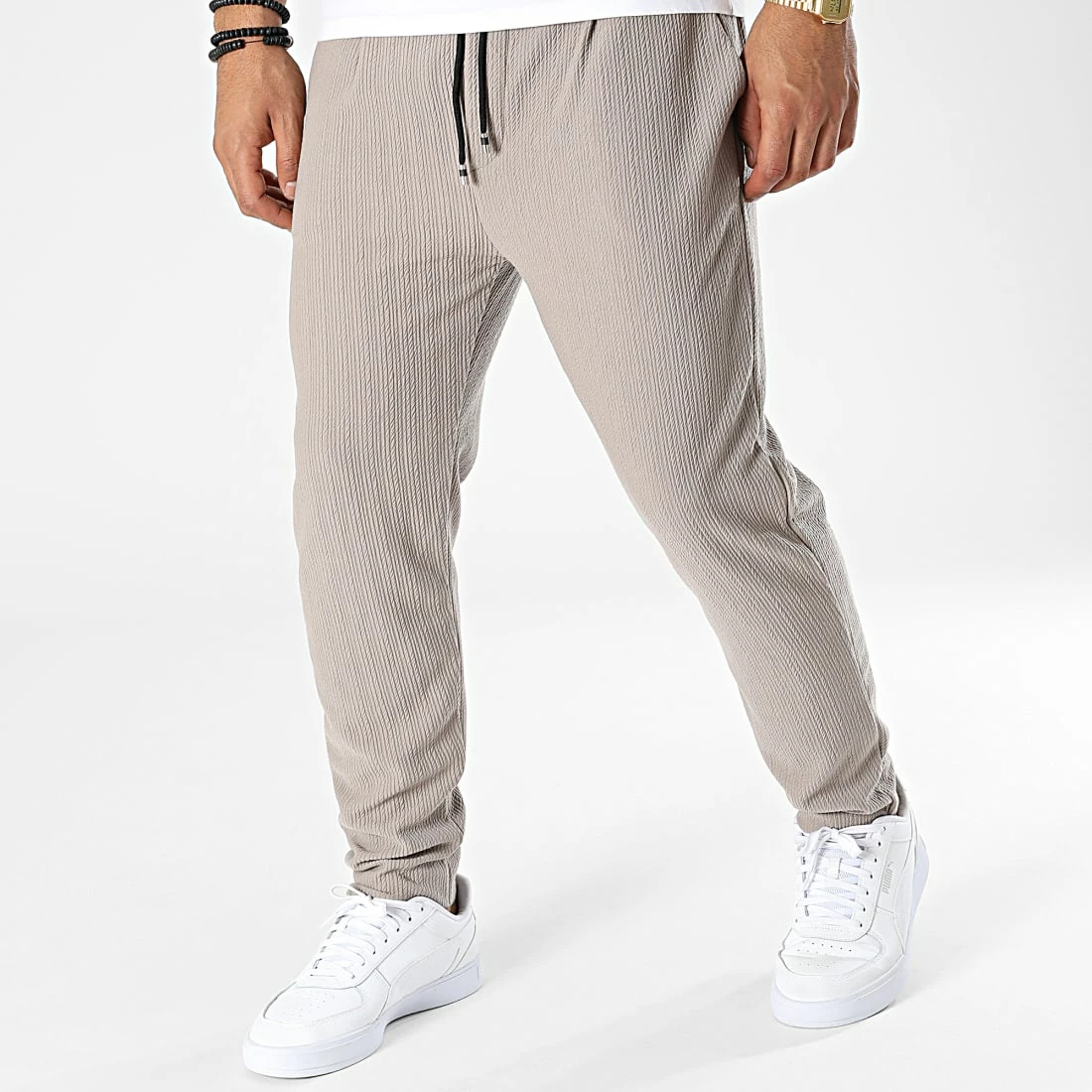 Sortie 🎉 Pantalon Jogging A Rayures 7347 Gris Taupe de Frilivin 🧨 3 Sortie 🎉 Pantalon Jogging A Rayures 7347 Gris Taupe de Frilivin 🧨