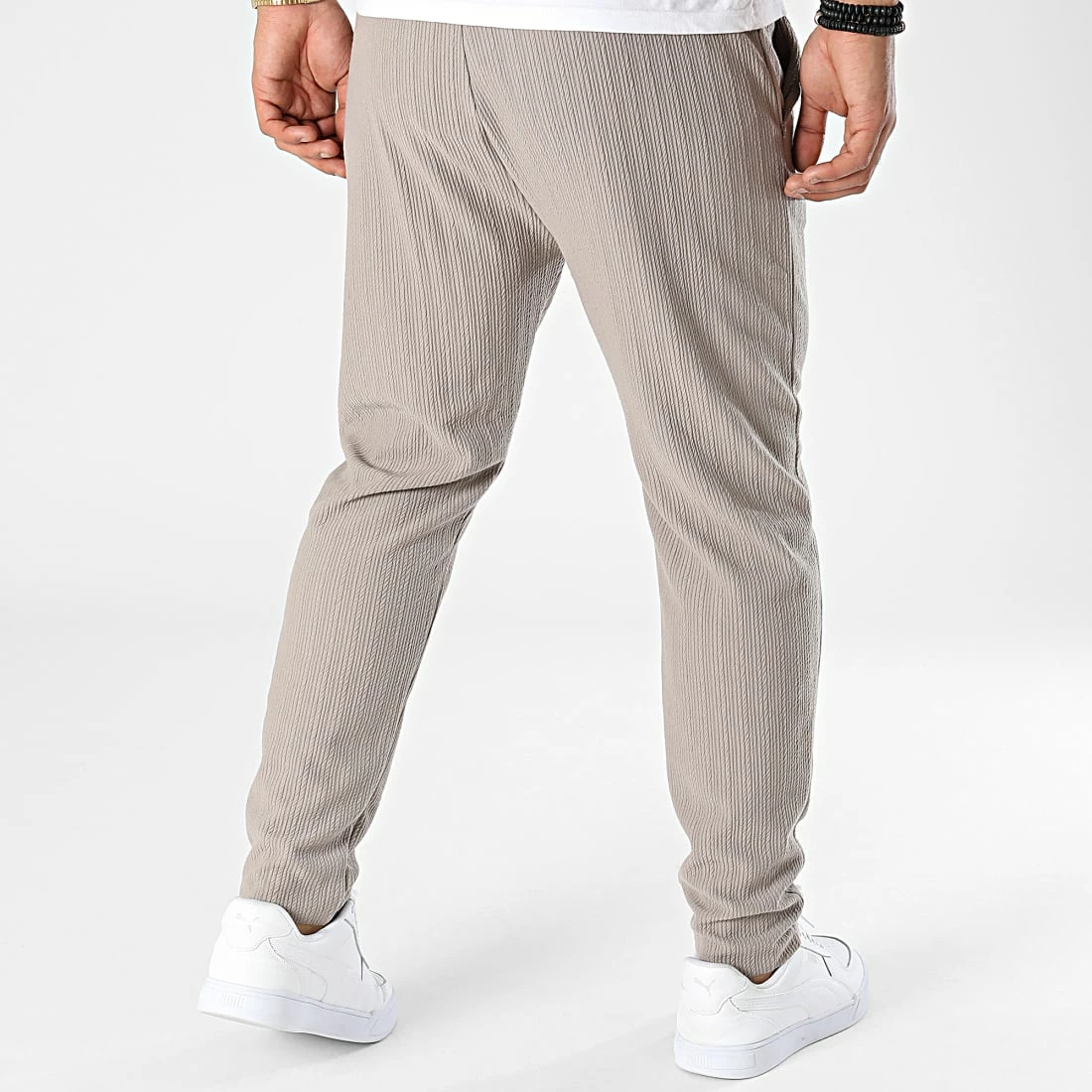 Sortie 🎉 Pantalon Jogging A Rayures 7347 Gris Taupe de Frilivin 🧨 6 Sortie 🎉 Pantalon Jogging A Rayures 7347 Gris Taupe de Frilivin 🧨 – Image 4