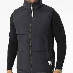 De gros 🛒 Doudoune Sans Manches JK22070 Noir de Frilivin 😉