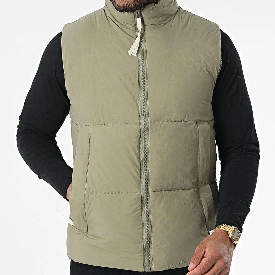 Coupon ⭐ Doudoune Sans Manches JK22070 Vert Kaki de Frilivin ⭐ 5 Coupon ⭐ Doudoune Sans Manches JK22070 Vert Kaki de Frilivin ⭐ – Image 3