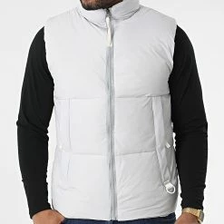 Bon marché ⌛ Doudoune Sans Manches JK22070 Gris Clair de Frilivin ⭐ -Promos Frilivin Magasin frilivin 340043 JK22070 WHITE 20220926T153009 03