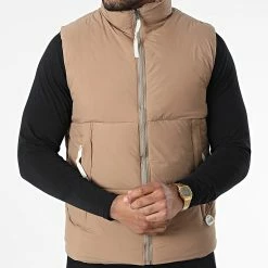 Grosses soldes 👏 Doudoune Sans Manches JK22070 Beige Foncé de Frilivin 🥰 -Promos Frilivin Magasin frilivin 340044 JK22070 BEIGE 20220926T152335 03