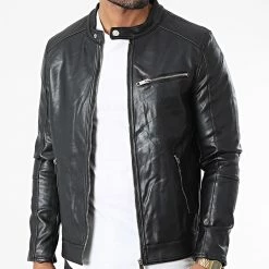 Bon marché 🥰 Veste Biker QQ160N20 Noir de Frilivin 😀 -Promos Frilivin Magasin frilivin 340069 QQ160N20 1 20220926T152648 03