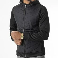 Meilleure vente ✨ Veste Zippée Capuche 3A132 Noir de Frilivin ⭐ -Promos Frilivin Magasin frilivin 340090 3A132 BLACK 20220927T155743 03