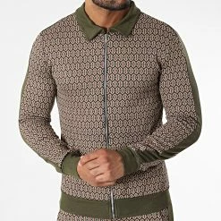 Meilleure vente 👏 Ensemble Lifestyle A Bandes F22204-2045 Marron Vert Kaki de Frilivin 👍 -Promos Frilivin Magasin frilivin 340093 F22204 2045 GREEN 20220929T155829 03