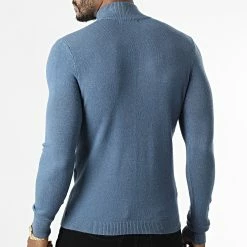 Offres 😍 Pull Col Zippé FA5027 Bleu de Frilivin 👍 -Promos Frilivin Magasin frilivin 340129 FA5027 31 20220927T154413 04