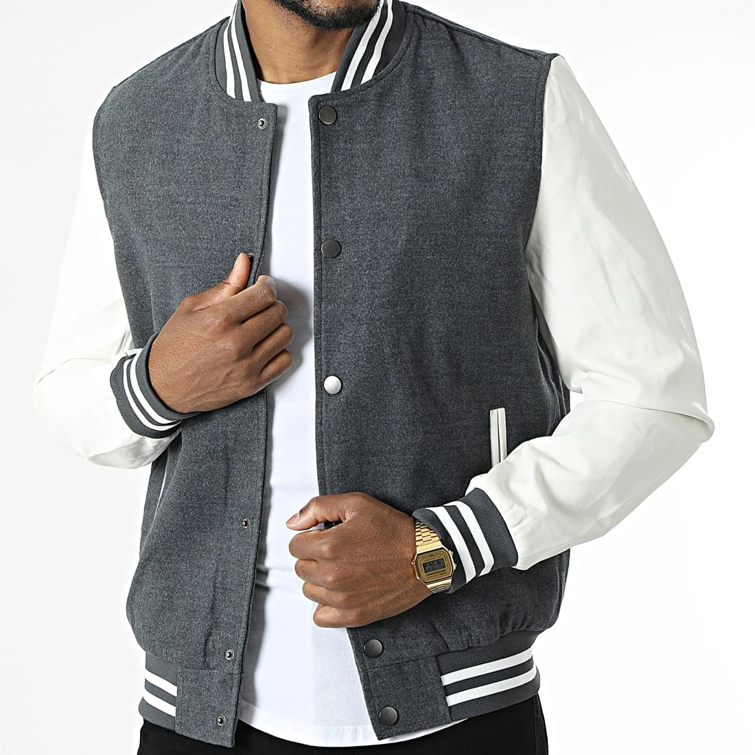 Bon marché 😉 Veste Teddy QQ675 Gris Anthracite Blanc de Frilivin 🥰 3 Bon marché 😉 Veste Teddy QQ675 Gris Anthracite Blanc de Frilivin 🥰