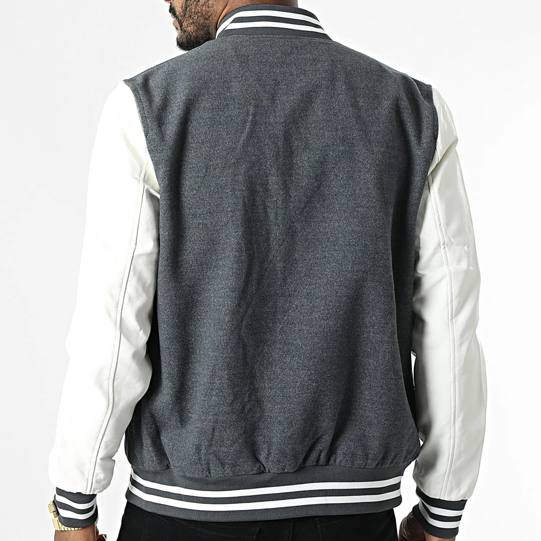 Bon marché 😉 Veste Teddy QQ675 Gris Anthracite Blanc de Frilivin 🥰 6 Bon marché 😉 Veste Teddy QQ675 Gris Anthracite Blanc de Frilivin 🥰 – Image 4