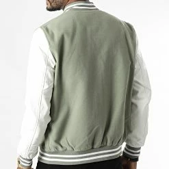 Vente flash 🎁 Veste Teddy QQ675 Vert Kaki Blanc de Frilivin 🤩 -Promos Frilivin Magasin frilivin 340188 QQ675 11 20220927T154946 04