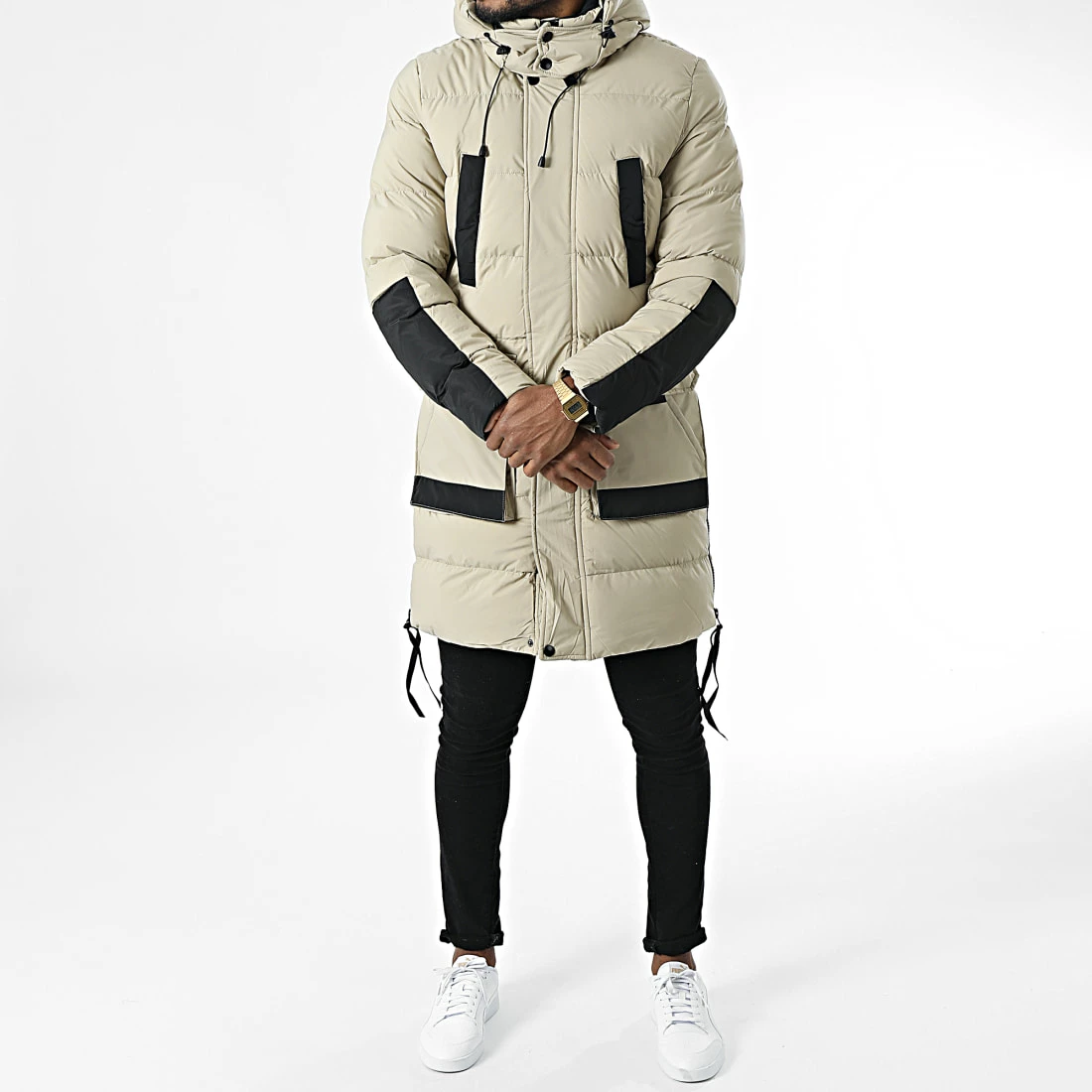 De gros ✔️ Doudoune Capuche AB6650 Sable de Frilivin 😀 5 De gros ✔️ Doudoune Capuche AB6650 Sable de Frilivin 😀 – Image 3