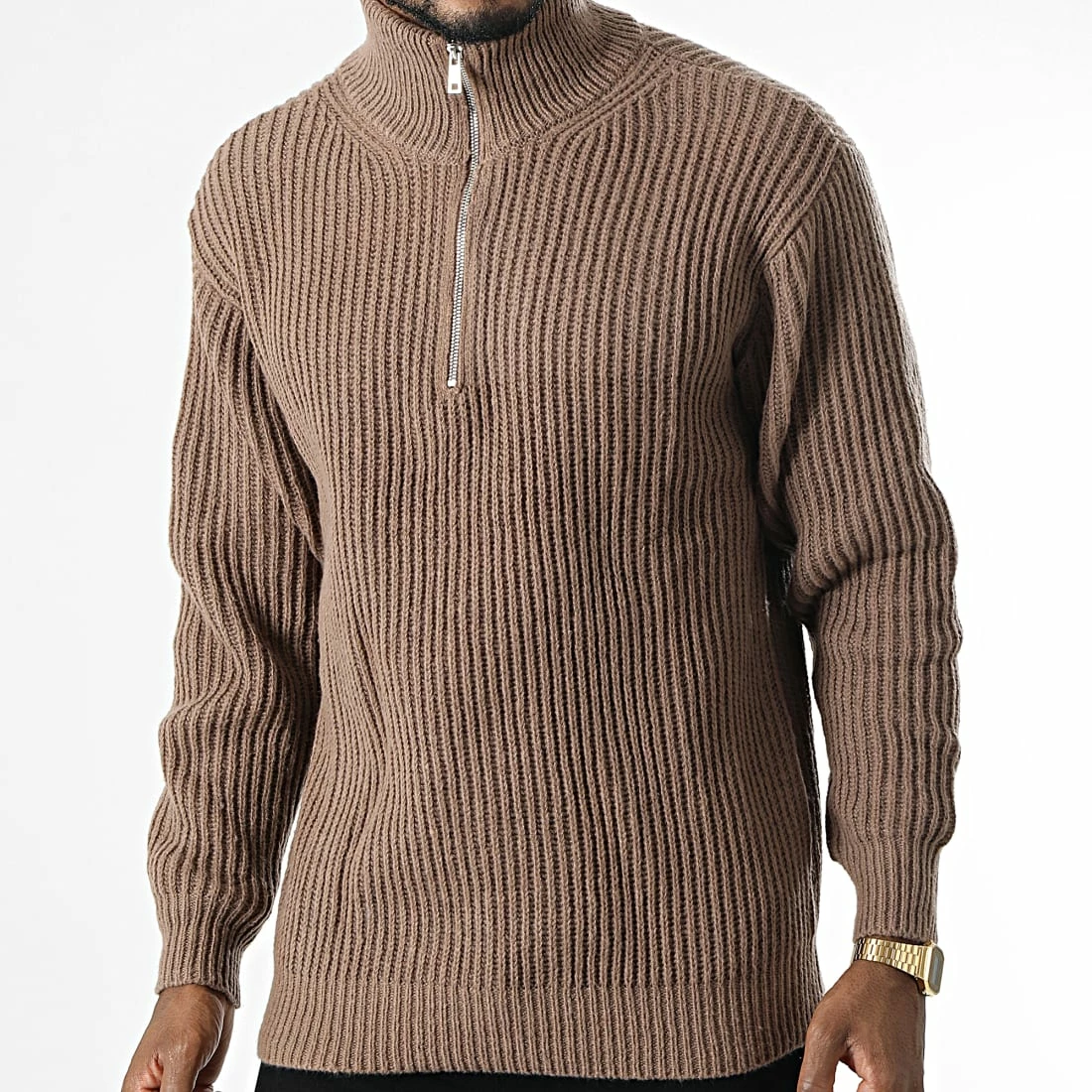 Meilleur prix ❤️ Pull Col Zippé PS2150 Marron de Frilivin 🥰 3 Meilleur prix ❤️ Pull Col Zippé PS2150 Marron de Frilivin 🥰