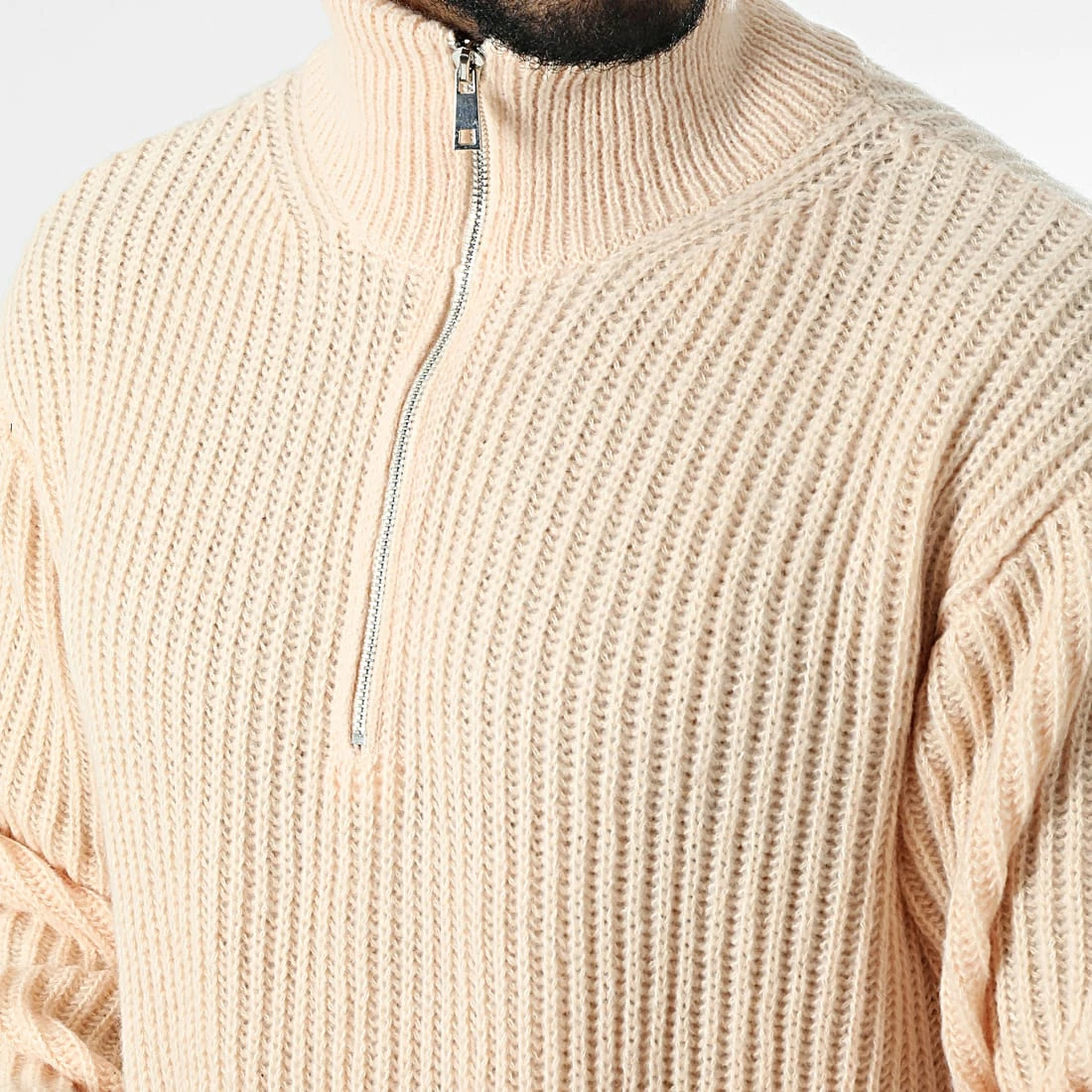 Promo 🤩 Pull Col Zippé PS2150 Orange Clair de Frilivin 🛒 4 Promo 🤩 Pull Col Zippé PS2150 Orange Clair de Frilivin 🛒 – Image 2