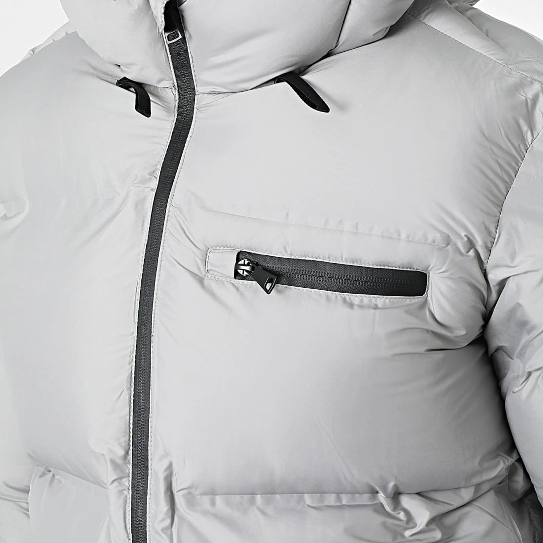 Le moins cher 🔔 Doudoune Capuche AB6698 Gris Clair de Frilivin 🎉 4 Le moins cher 🔔 Doudoune Capuche AB6698 Gris Clair de Frilivin 🎉 – Image 2