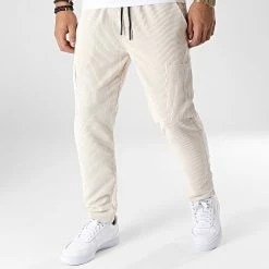 Grosses soldes 👏 Pantalon Cargo Velours FL034 Beige Clair de Frilivin ⌛