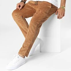 Grosses soldes 😉 Pantalon Cargo Velours FL034 Camel de Frilivin 🧨 -Promos Frilivin Magasin frilivin 340222 FL034 BROWN 20220928T161254 03