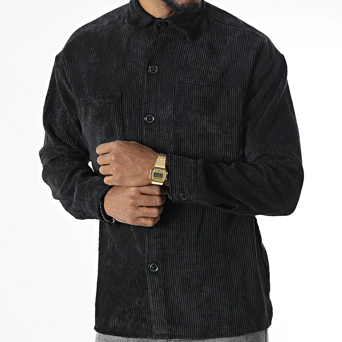 Meilleur prix 🌟 Surchemise Velours FL035 Noir de Frilivin 🤩 5 Meilleur prix 🌟 Surchemise Velours FL035 Noir de Frilivin 🤩 – Image 3