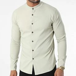 Tout neuf ✨ Chemise Manches Longues Col Mao 4221 Beige de Frilivin ❤️