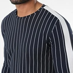 Tout neuf 👍 Tee 👚 Shirt Manches Longues A Bandes FL038 Bleu Marine de Frilivin 🔔 7 Tout neuf 👍 Tee 👚 Shirt Manches Longues A Bandes FL038 Bleu Marine de Frilivin 🔔 -Promos Frilivin Magasin frilivin 340258 FL038 NAVY 20220926T154014 02