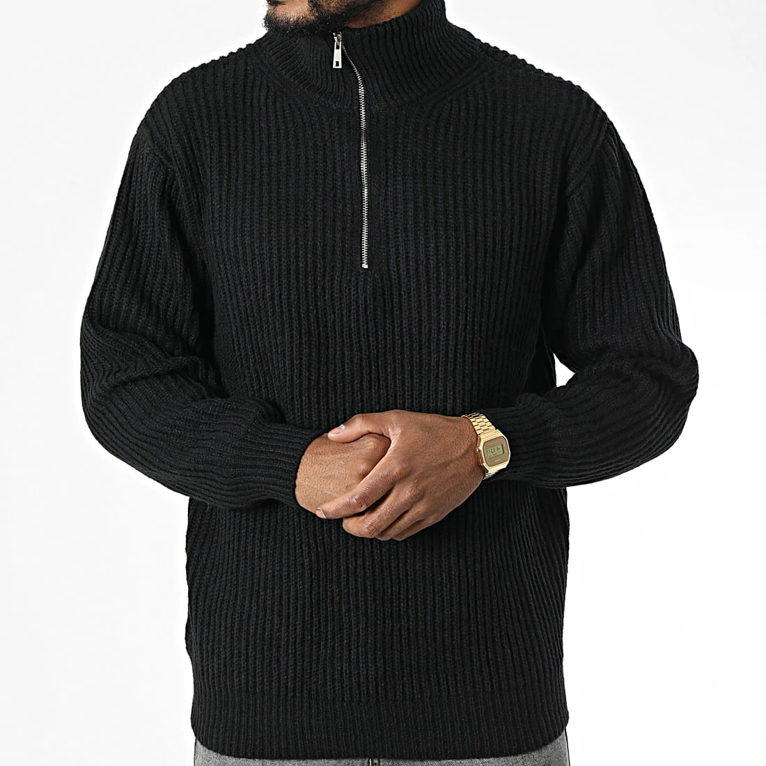 Sortie 🎁 Pull Col Zippé PS2150 Noir de Frilivin ⌛ 3 Sortie 🎁 Pull Col Zippé PS2150 Noir de Frilivin ⌛