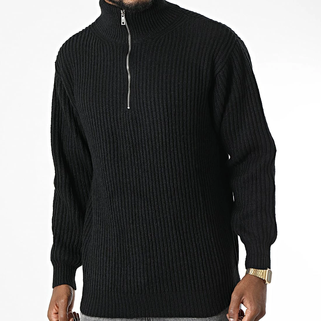 Sortie 🎁 Pull Col Zippé PS2150 Noir de Frilivin ⌛ 5 Sortie 🎁 Pull Col Zippé PS2150 Noir de Frilivin ⌛ – Image 3