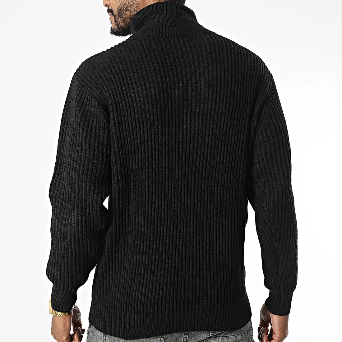 Sortie 🎁 Pull Col Zippé PS2150 Noir de Frilivin ⌛ 6 Sortie 🎁 Pull Col Zippé PS2150 Noir de Frilivin ⌛ – Image 4