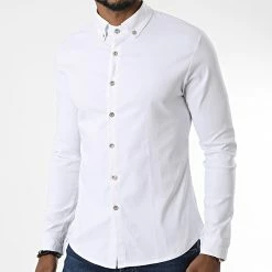 Nouveau ✨ Chemise Manches Longues 4223 Blanc de Frilivin 🌟