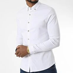 Nouveau ✨ Chemise Manches Longues 4223 Blanc de Frilivin 🌟 -Promos Frilivin Magasin frilivin 340289 4223 WHITE 20221007T151944 03