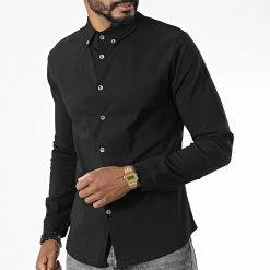 Bon marché 🎉 Chemise Manches Longues 4223 Noir de Frilivin 🤩 -Promos Frilivin Magasin frilivin 340291 4223 BLACK 20221007T145956 03