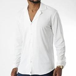 Meilleur prix 💯 Chemise Manches Longues X16107 Blanc de Frilivin ⭐ -Promos Frilivin Magasin frilivin 340296 X16107 WHITE 20221007T151928 03