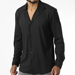 Meilleure vente 🤩 Chemise Manches Longues X16107 Noir de Frilivin 👏