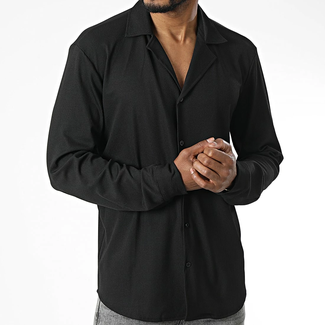 Meilleure vente 🤩 Chemise Manches Longues X16107 Noir de Frilivin 👏 5 Meilleure vente 🤩 Chemise Manches Longues X16107 Noir de Frilivin 👏 – Image 3