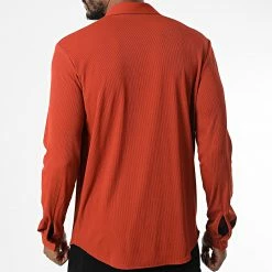 Nouveau 😍 Chemise Manches Longues X16107 Rouge Brique de Frilivin 🤩 -Promos Frilivin Magasin frilivin 340299 X16107 PINK 20221007T150440 04