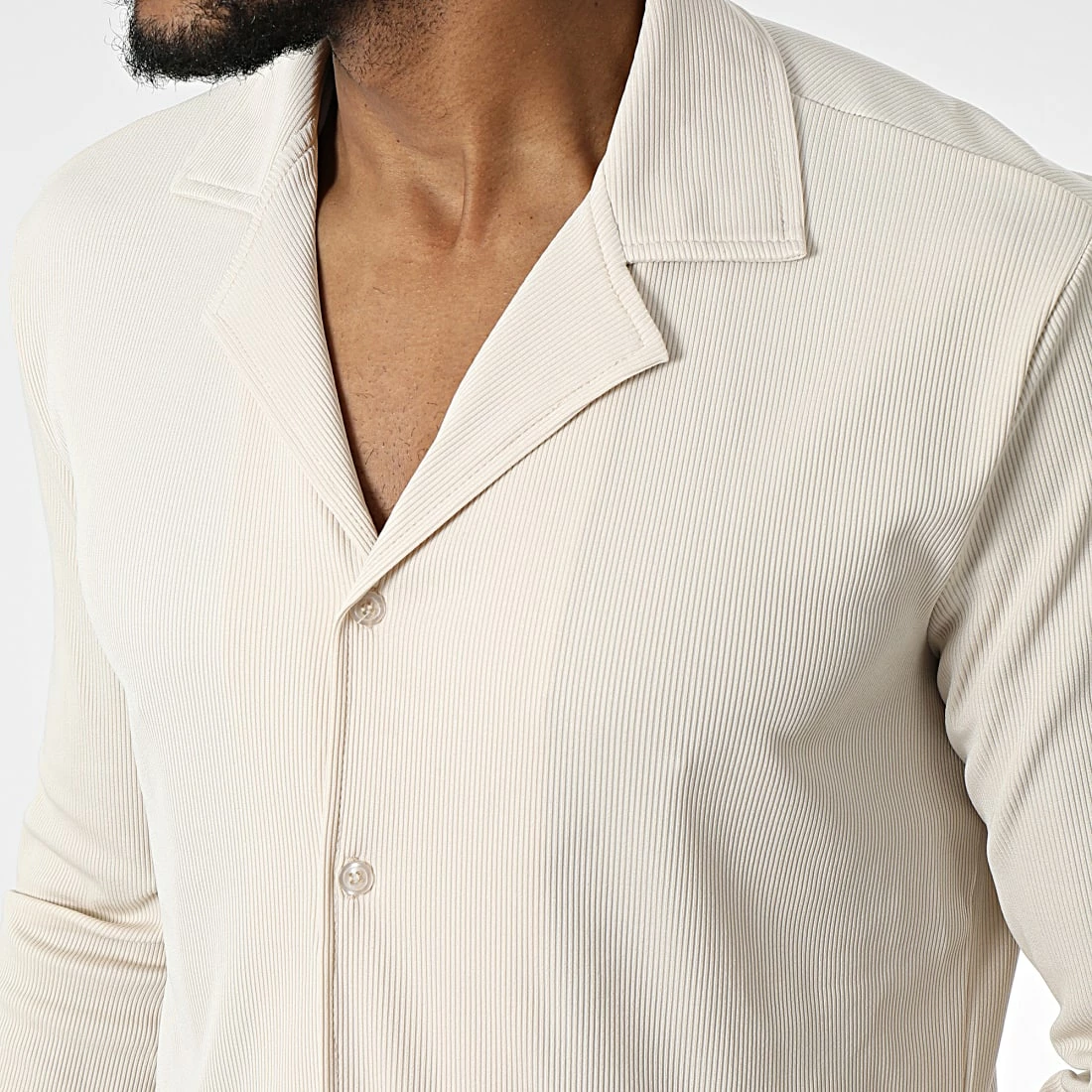 Sortie 🧨 Chemise Manches Longues X16107 Beige de Frilivin 👏 4 Sortie 🧨 Chemise Manches Longues X16107 Beige de Frilivin 👏 – Image 2