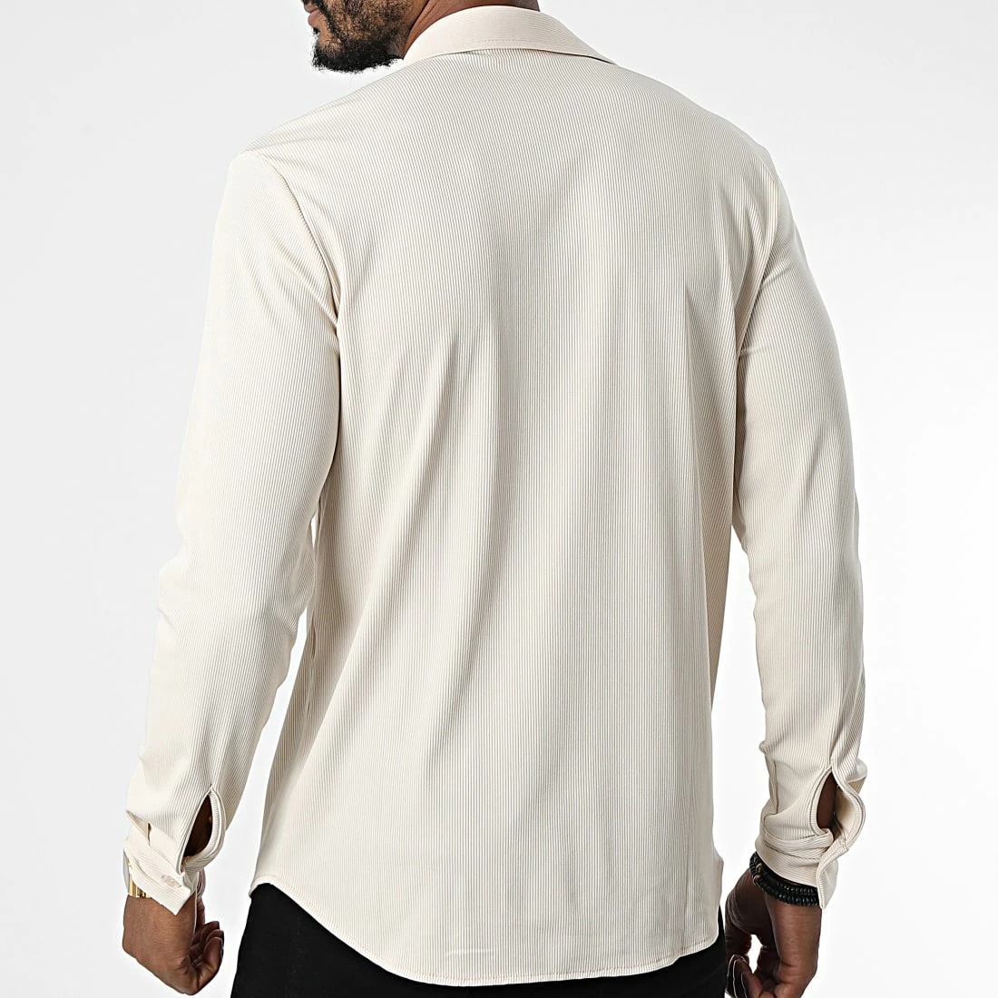 Sortie 🧨 Chemise Manches Longues X16107 Beige de Frilivin 👏 6 Sortie 🧨 Chemise Manches Longues X16107 Beige de Frilivin 👏 – Image 4