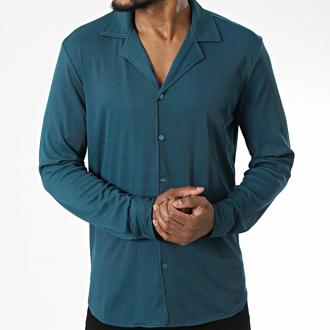 Meilleure affaire ⭐ Chemise Manches Longues X16107 Bleu Pétrole de Frilivin ❤️ 5 Meilleure affaire ⭐ Chemise Manches Longues X16107 Bleu Pétrole de Frilivin ❤️ – Image 3