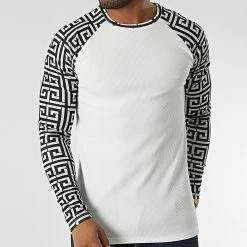 Nouveau 🎁 Tee 👚 Shirt Manches Longues D7539 Blanc Noir de Frilivin 👏 8 Nouveau 🎁 Tee 👚 Shirt Manches Longues D7539 Blanc Noir de Frilivin 👏 -Promos Frilivin Magasin frilivin 344576 D7539 WHITE 20221020T142351 03